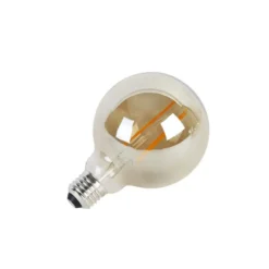 E27 3-staps dimbare LED lamp G95 smoke glas 5W 380 lm 2200K