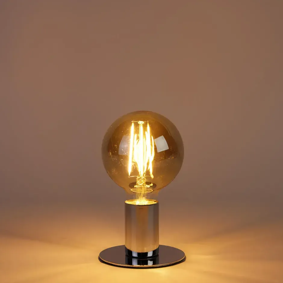 E27 3-staps dimbare LED lamp G95 smoke glas 5W 380 lm 2200K