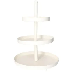 Etagere - wit - metaal - 3-laags - 30 x 55 cm - hapjes/high tea