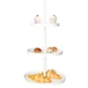 Etagere - wit - metaal - 3-laags - 25 x 35 cm - hapjes/high tea