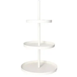 Etagere - wit - metaal - 3-laags - 25 x 35 cm - hapjes/high tea