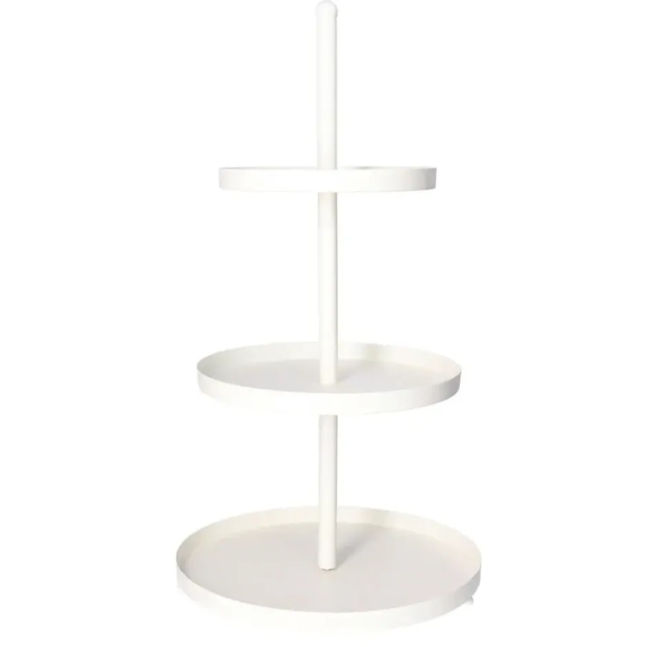 Etagere - wit - metaal - 3-laags - 25 x 35 cm - hapjes/high tea