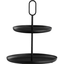 Etagère Julia - zwart metaal - 36xØ30 cm