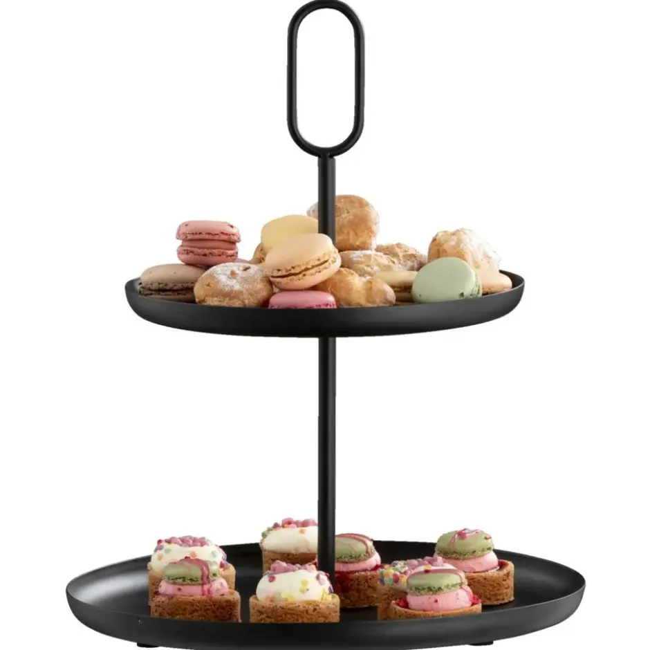 Etagère Julia - zwart metaal - 36xØ30 cm