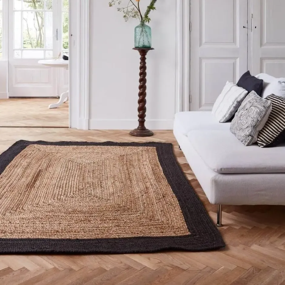 Eva Interieur Vloerkleed Jute - Naturel/Antraciet - 190x290