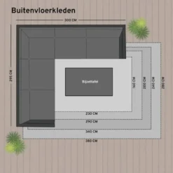 Eva Interior Buitenkleed Rond Frost - Roest - dubbelzijdig 200cm