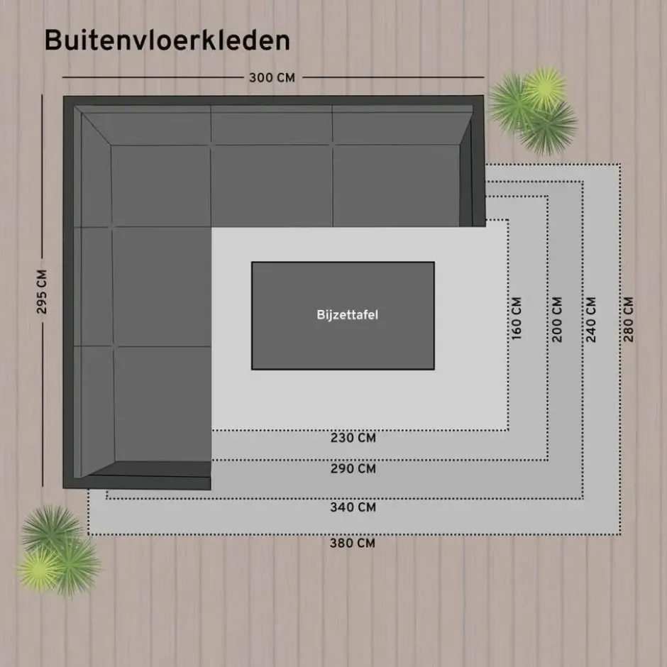 Eva Interior Buiten vloerkleed - Frost - Roest/Wit - 200x290 cm