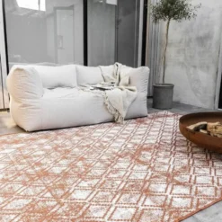 Eva Interior Buiten vloerkleed - Frost - Roest/Wit - 200x290 cm
