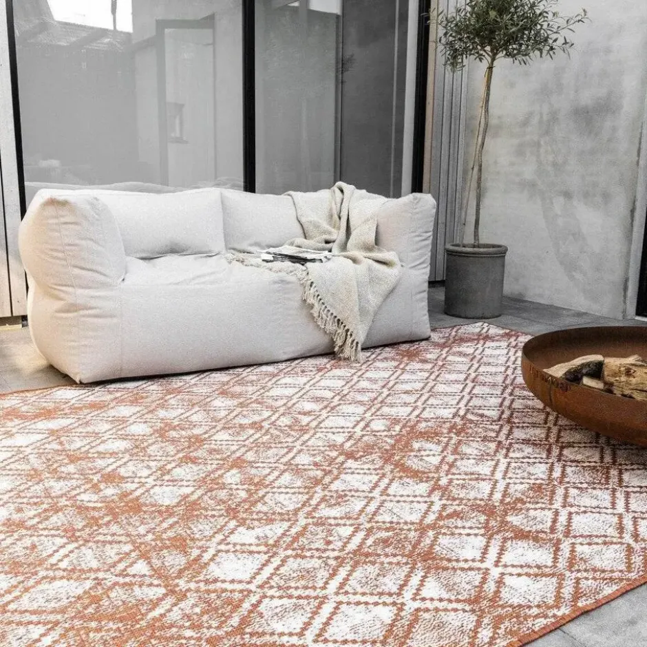 Eva Interior Buiten vloerkleed - Frost - Roest/Wit - 200x290 cm