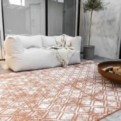 Eva Interior Buiten vloerkleed - Frost - Roest/Wit - 200x290 cm