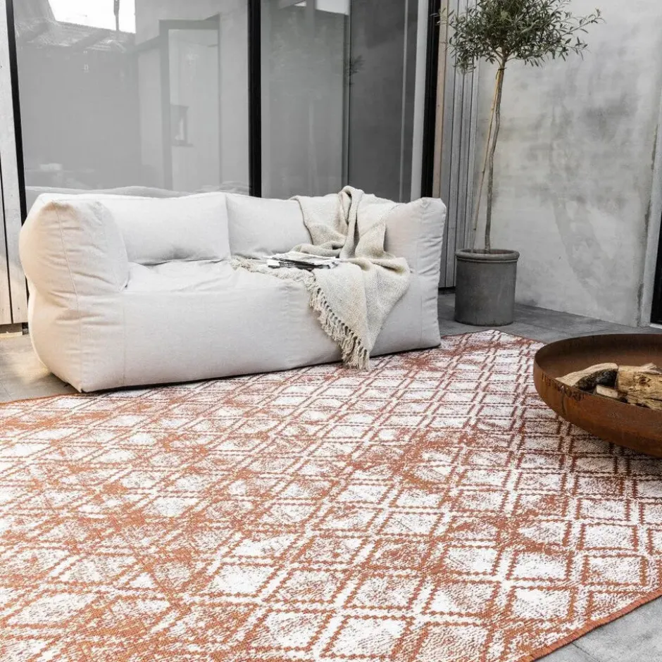 Eva Interior Buiten vloerkleed - Frost - Roest/Wit - 200x290 cm