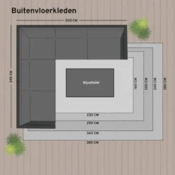 Eva Interior Buiten vloerkleed - Leaf - Groen - 160x230 cm