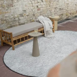 EVA Interior ovaal buitenkleed Dahl zwart - 340 x 240 cm