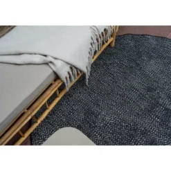 EVA Interior rond buitenkleed Dahl zwart - 200 x 200 cm