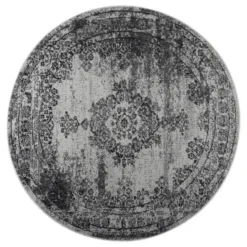 EVA Interior rond vintage Vloerkleed Bloom Grijs - 235 x 235 cm