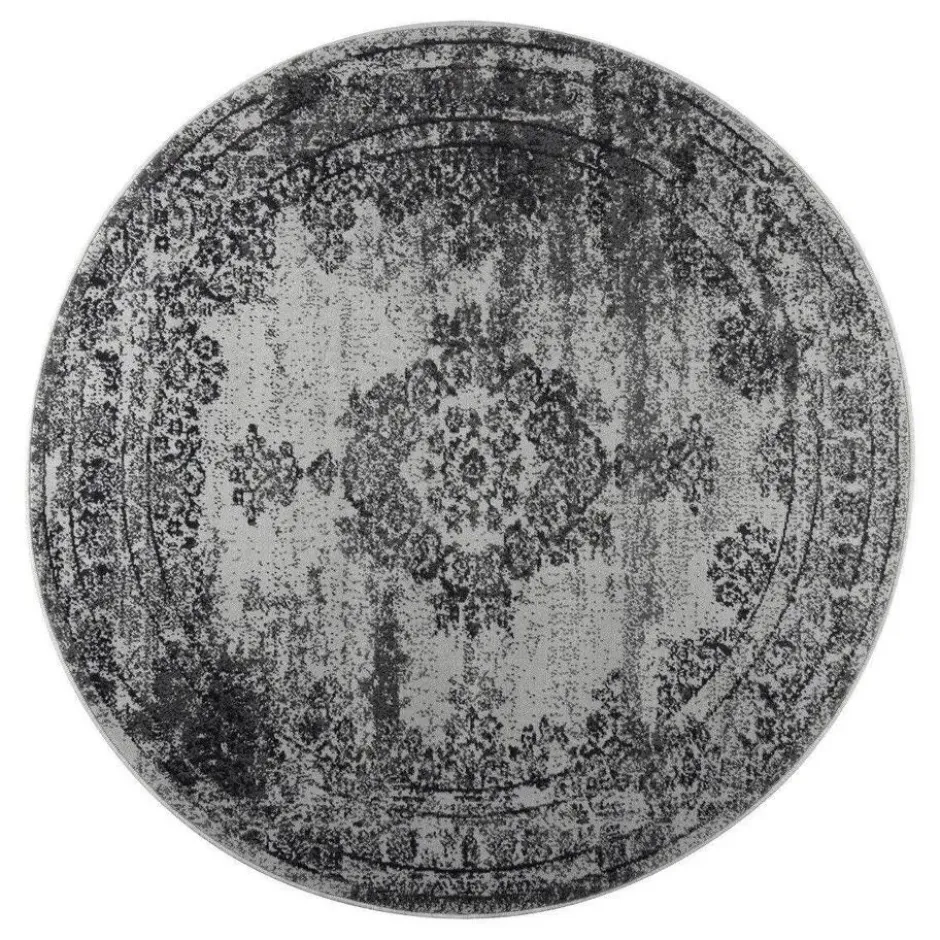 EVA Interior rond vintage Vloerkleed Bloom Grijs - 235 x 235 cm