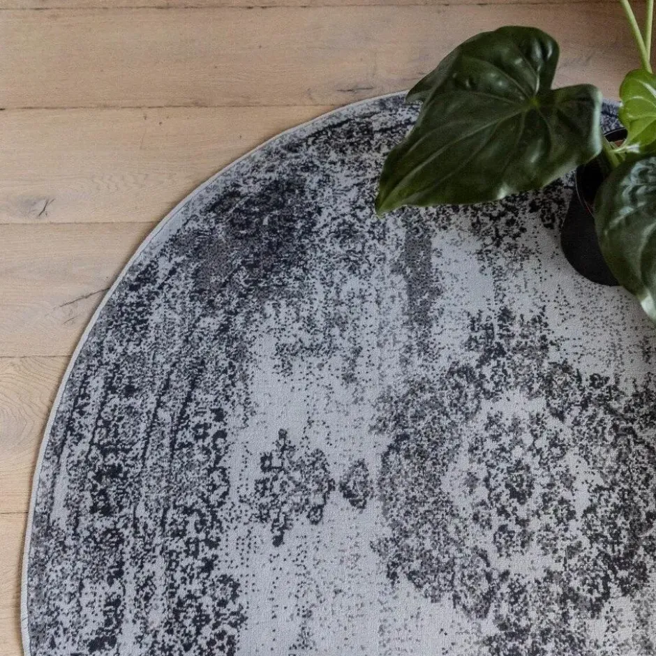 EVA Interior rond vintage Vloerkleed Bloom Grijs - 235 x 235 cm