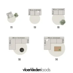 EVA Interior Vloerkleed Bloom - Geel 235 cm - (XL)