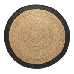 EVA Interior Vloerkleed Jute Rond - Naturel/Antraciet - 200 Ø