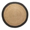 EVA Interior Vloerkleed Jute Rond - Naturel/Antraciet - 160 Ø