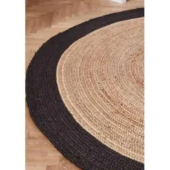 EVA Interior Vloerkleed Jute Rond - Naturel/Antraciet - 160 Ø