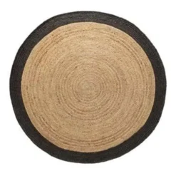 EVA Interior Vloerkleed Jute Rond - Naturel/Antraciet - 120 Ø