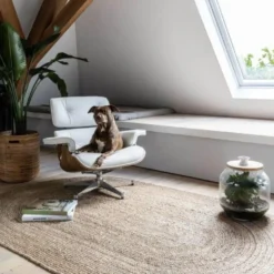 EVA Interior vloerkleed ovaal jute - naturel - 240 x 150 cm