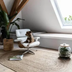 EVA Interior vloerkleed ovaal jute - naturel - 240 x 150 cm