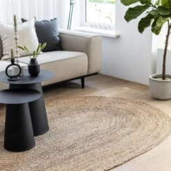 EVA Interior vloerkleed ovaal jute - naturel - 240 x 150 cm