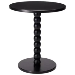Excellent houseware bijzettafel liva - zwart - H40 x D35 cm