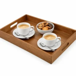 Excellent Houseware dienblad van bamboe - 50 x 35 x 6 cm - bruin