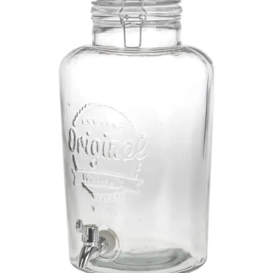 Excellent Houseware Drank dispenser/limonadetap - glas - 8 Liter