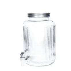 Excellent Houseware Drankdispenser/limonadetap met tapkraan - 4 L - glas