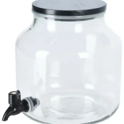 Excellent Houseware Drank dispenser Beverages Tap - 5.2 Liter - glas