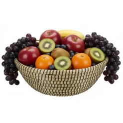 Excellent Houseware Fruitschaal mand Rotan - riet - D32 cm