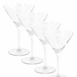 Excellent Houseware Martini glazen - 4x stuks -260 ml