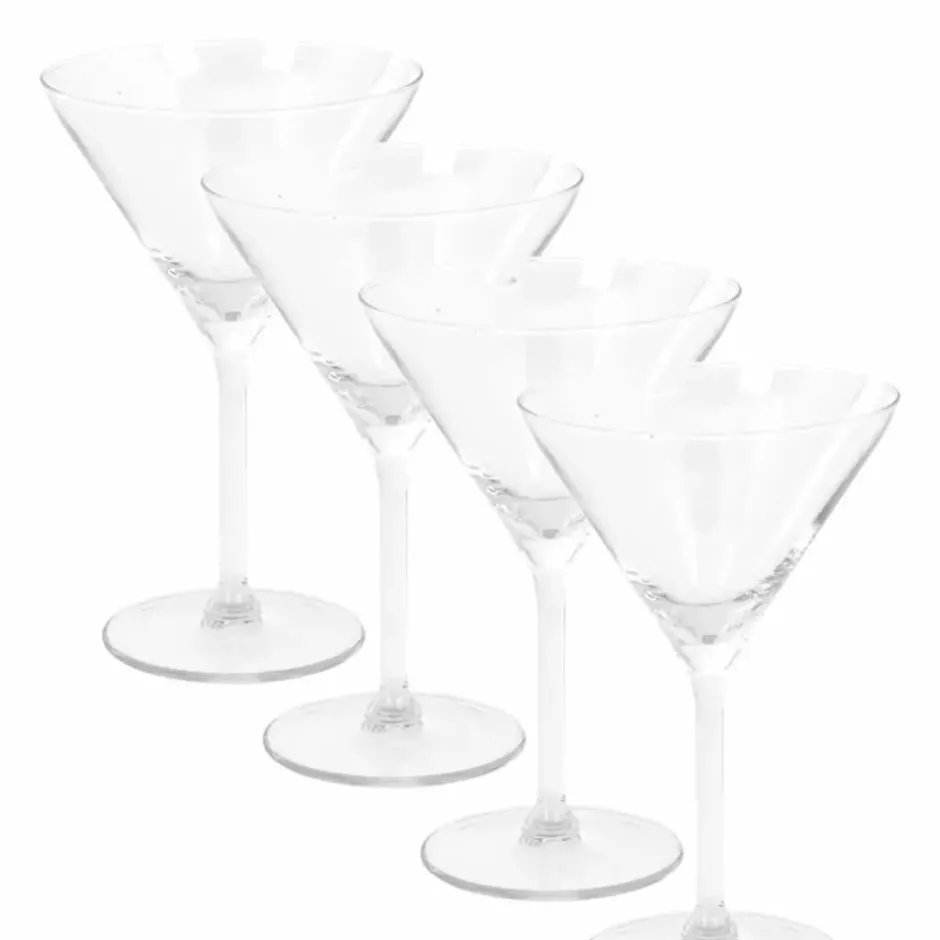 Excellent Houseware Martini glazen - 4x stuks -260 ml