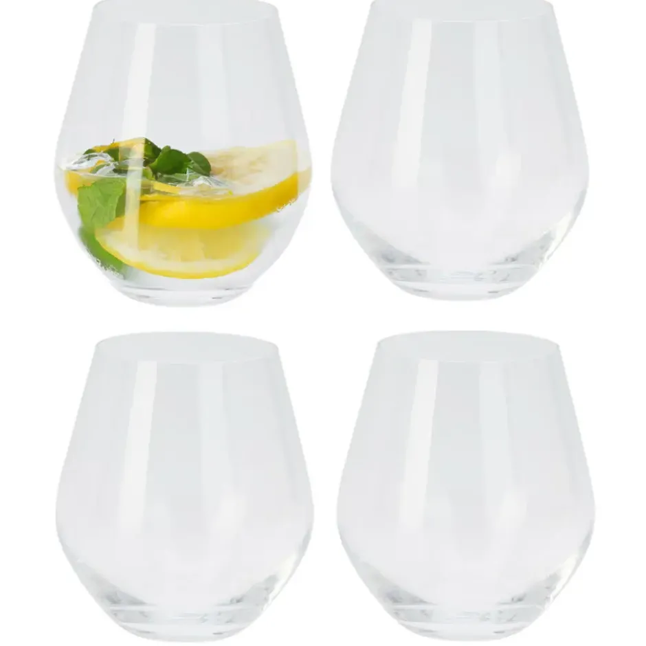 Excellent Houseware Tumbler glazen - 400 ml - 4x stuks