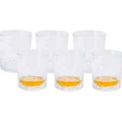 Excellent Houseware Whiskey glas Palm Springs - 6x - 340 ml