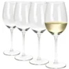 Excellent Houseware Wijnglazen - 4x stuks - glas - 410 ml