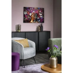 Fauteuil Carlton - bouclé stof - lichtgrijs
