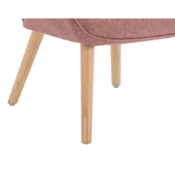 Fauteuil met rechte rugleuning VATELY - 1 plaats - Roze Stof
