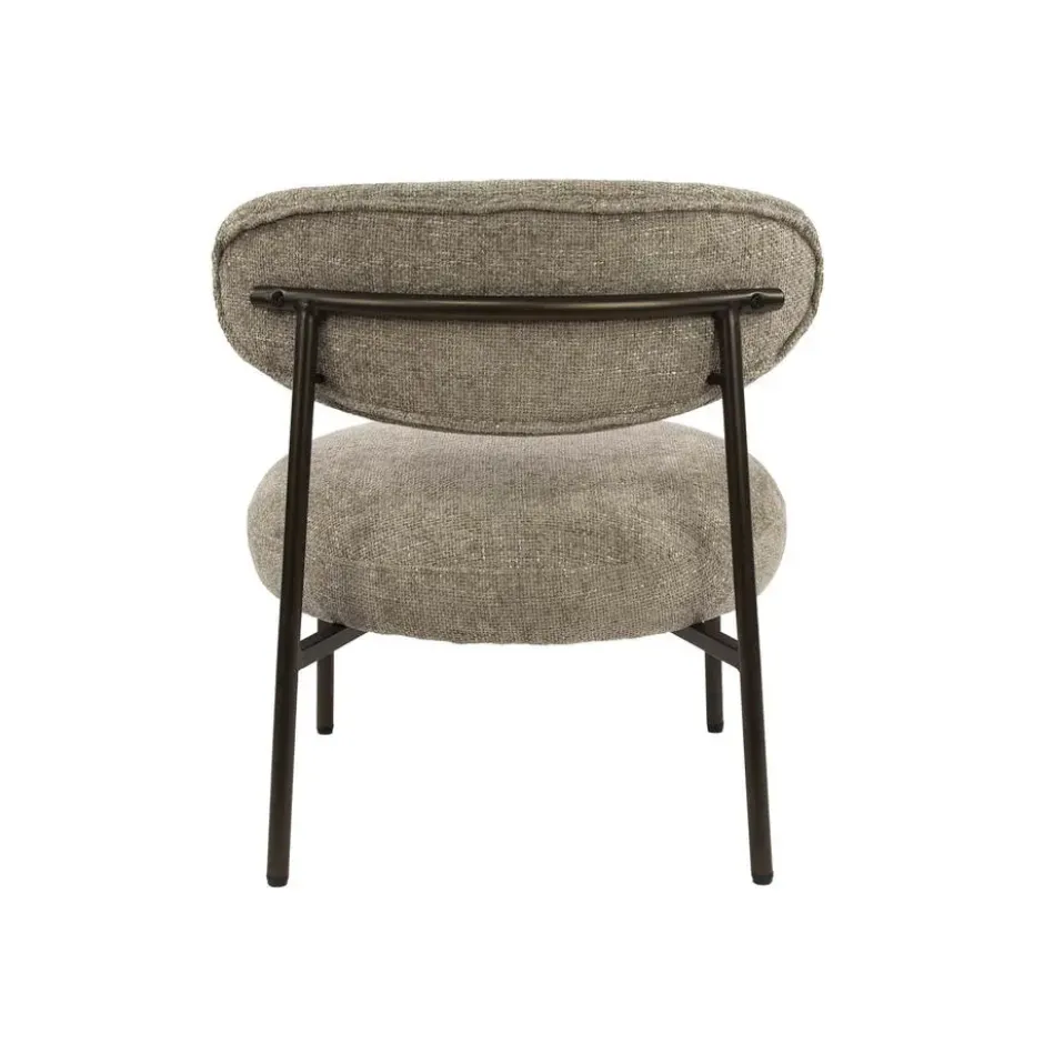 Fauteuil Zand Stof - Zithoogte 41cm - Round