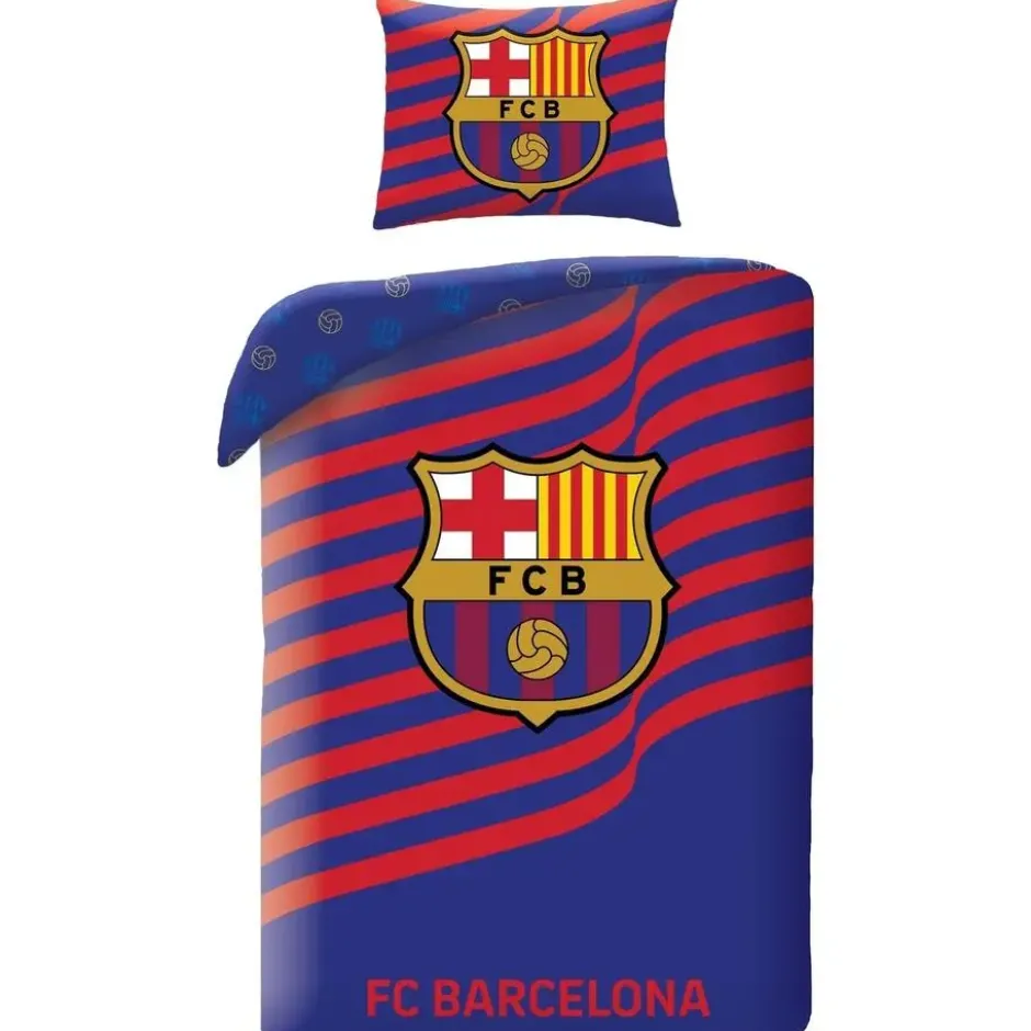 FC Barcelona Dekbedovertrek Stripes - 140x200/70x90cm - katoen