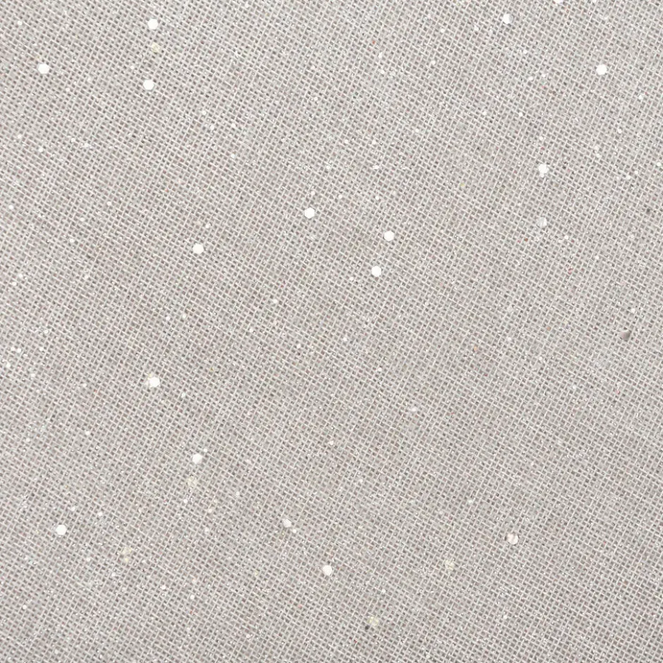 Feeeric Lights Placemat - zilver glitter - rond - D38 cm - jute