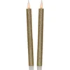 Feeric lights & Christmas LED dinerkaarsen - 2x - goud - 28x2cm