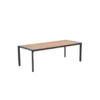 Felini tafel- 220x93 cm - carbon black - light teaklook