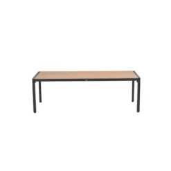 Felini tafel- 220x93 cm - carbon black - light teaklook