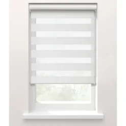 Fenstr Duo rolgordijn Planos lichtdoorlatend - wit (10030)