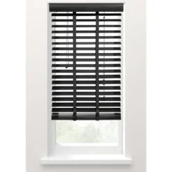 Fenstr jaloezie hout 50 mm zwart - 100x220 cm